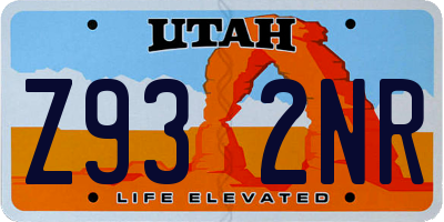 UT license plate Z932NR