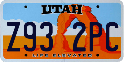 UT license plate Z932PC