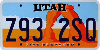 UT license plate Z932SQ
