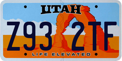 UT license plate Z932TF