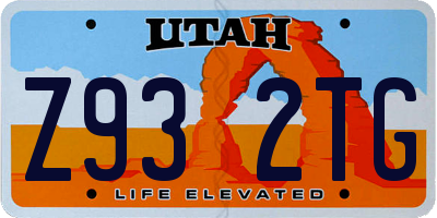 UT license plate Z932TG