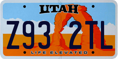 UT license plate Z932TL
