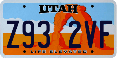 UT license plate Z932VF