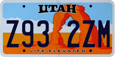 UT license plate Z932ZM
