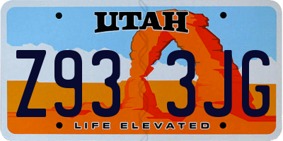 UT license plate Z933JG