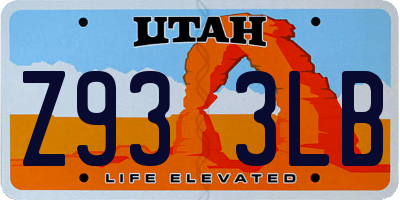 UT license plate Z933LB