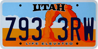 UT license plate Z933RW