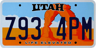 UT license plate Z934PM