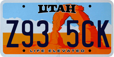UT license plate Z935CK