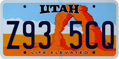 UT license plate Z935CQ