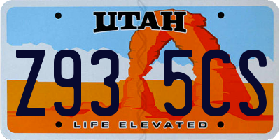 UT license plate Z935CS
