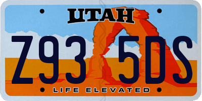 UT license plate Z935DS
