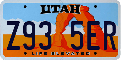 UT license plate Z935ER
