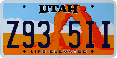 UT license plate Z935II