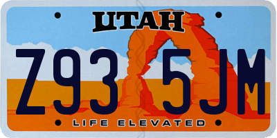 UT license plate Z935JM