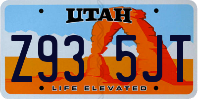 UT license plate Z935JT