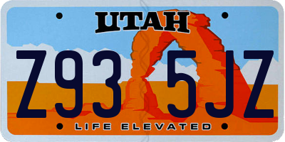 UT license plate Z935JZ