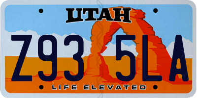 UT license plate Z935LA