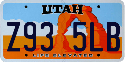 UT license plate Z935LB