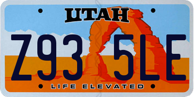 UT license plate Z935LE