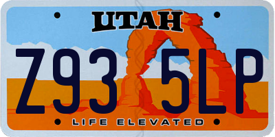 UT license plate Z935LP