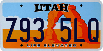 UT license plate Z935LQ