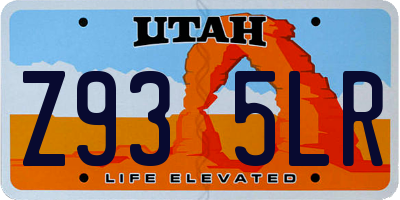 UT license plate Z935LR