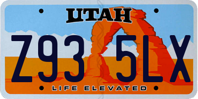 UT license plate Z935LX