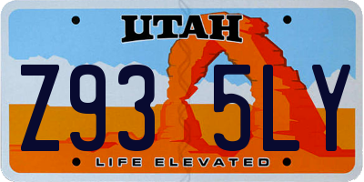 UT license plate Z935LY