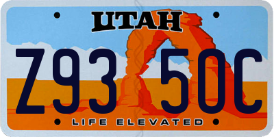 UT license plate Z935OC