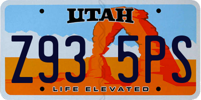 UT license plate Z935PS