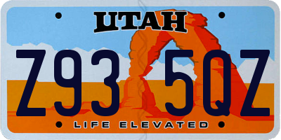 UT license plate Z935QZ