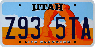 UT license plate Z935TA