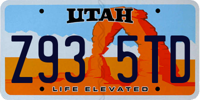 UT license plate Z935TD