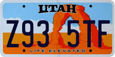 UT license plate Z935TF