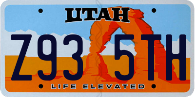 UT license plate Z935TH