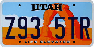UT license plate Z935TR