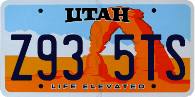 UT license plate Z935TS