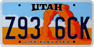 UT license plate Z936CK