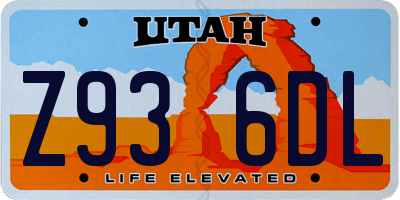 UT license plate Z936DL