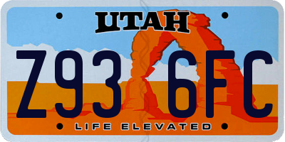 UT license plate Z936FC