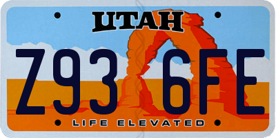 UT license plate Z936FE