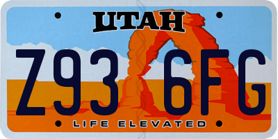 UT license plate Z936FG