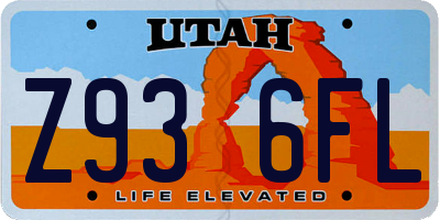 UT license plate Z936FL