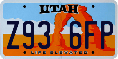 UT license plate Z936FP