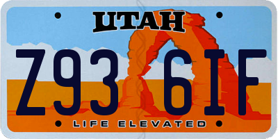 UT license plate Z936IF