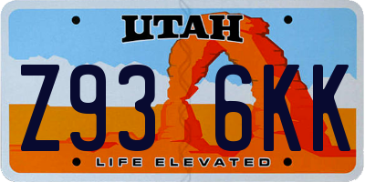 UT license plate Z936KK