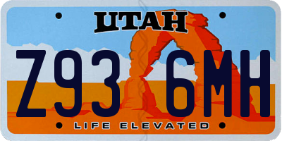UT license plate Z936MH