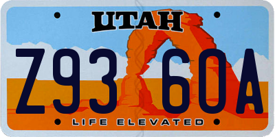 UT license plate Z936OA