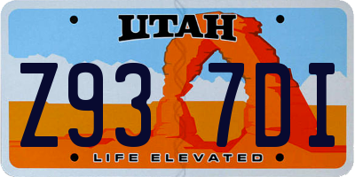 UT license plate Z937DI